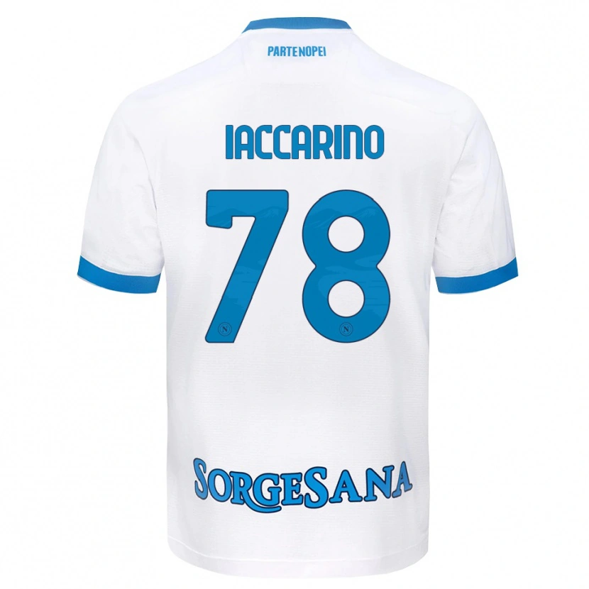 Danxen Kinderen Gennaro Iaccarino #78 Wit Hemelsblauw Uitshirt Uittenue 2026/27 T-Shirt België