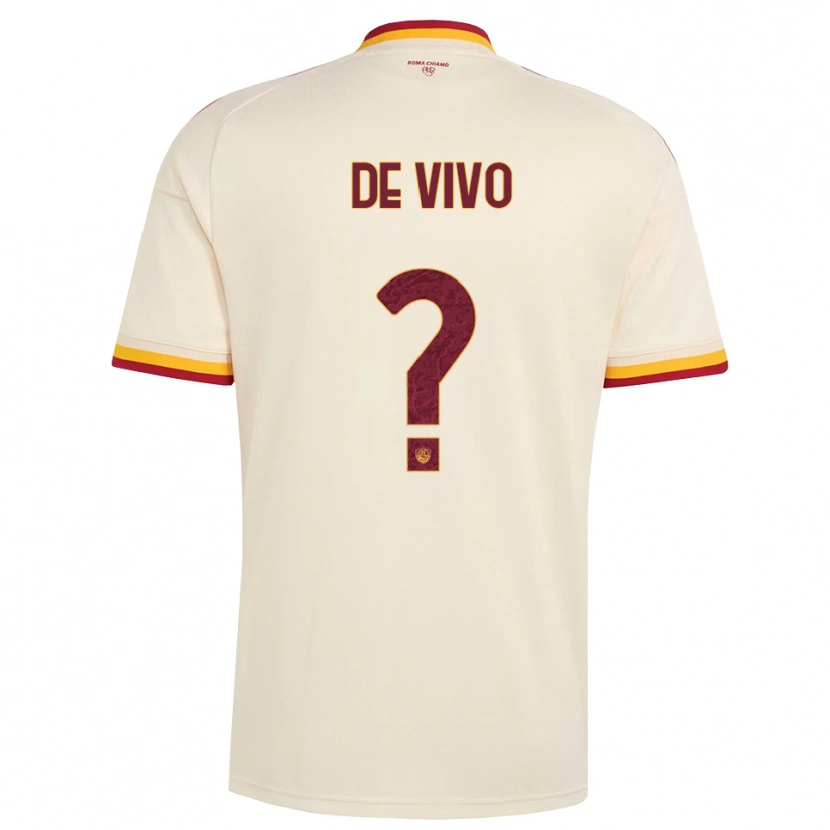 Danxen Kinderen Davide De Vivo #0 Champagne Rood Geel Uitshirt Uittenue 2026/27 T-Shirt België