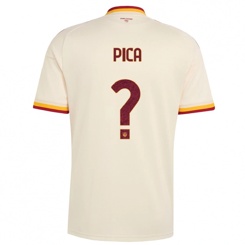 Danxen Kinderen Mattia Pica #0 Champagne Rood Geel Uitshirt Uittenue 2026/27 T-Shirt België