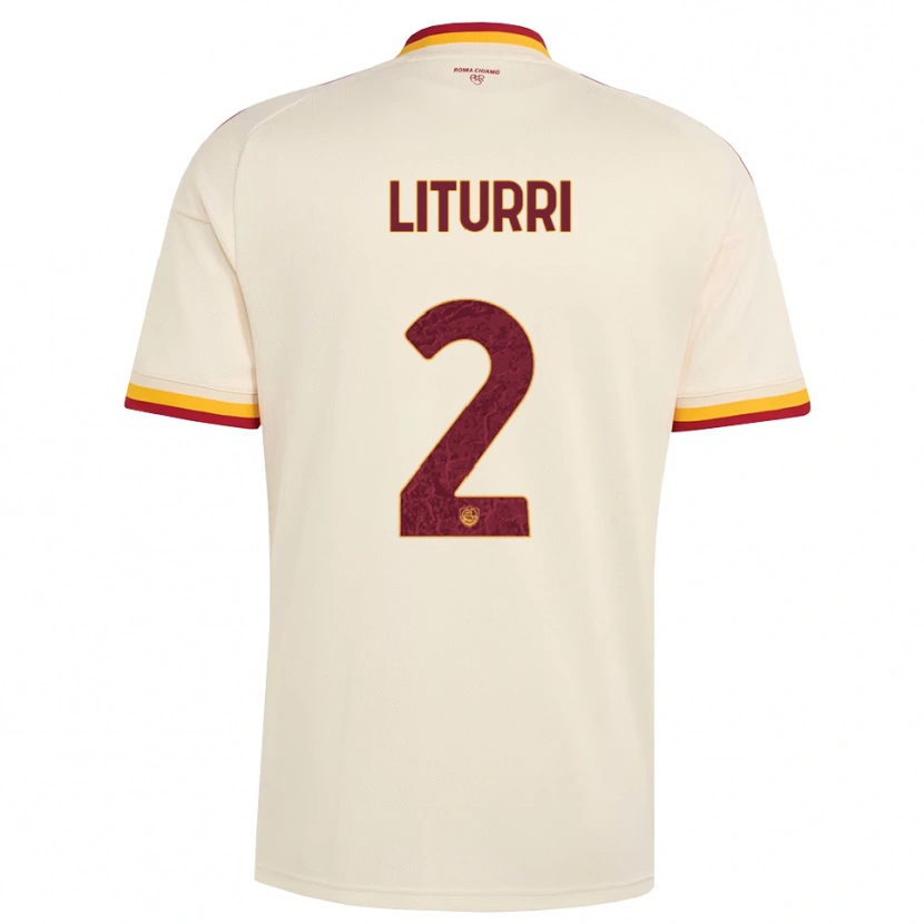 Danxen Kinderen Nicola Liturri #2 Champagne Rood Geel Uitshirt Uittenue 2026/27 T-Shirt België