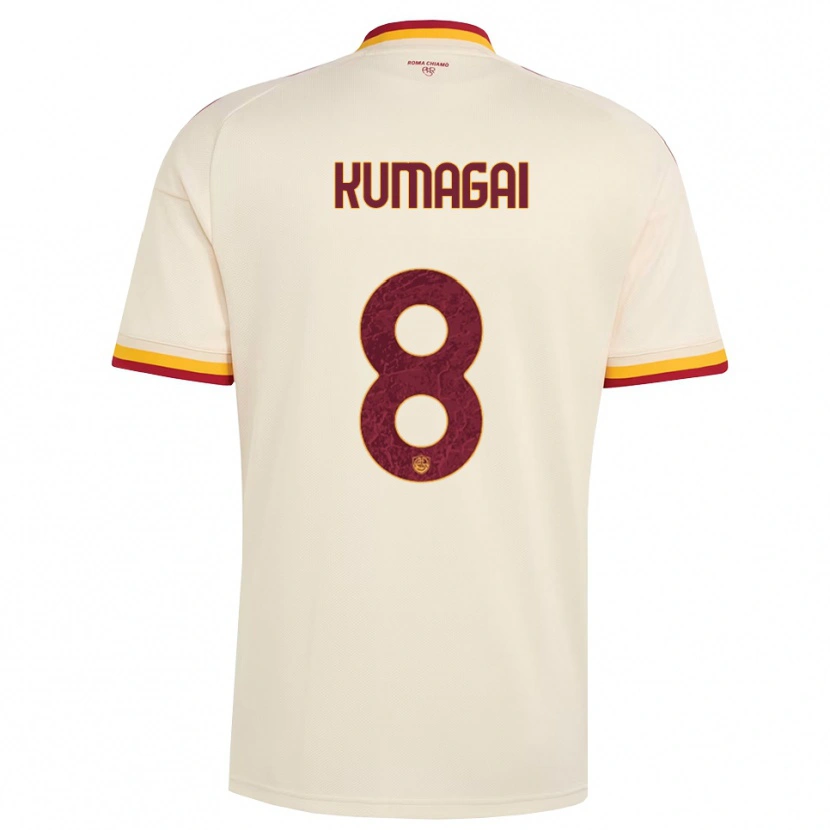 Danxen Kinderen Saki Kumagai #8 Champagne Rood Geel Uitshirt Uittenue 2026/27 T-Shirt België