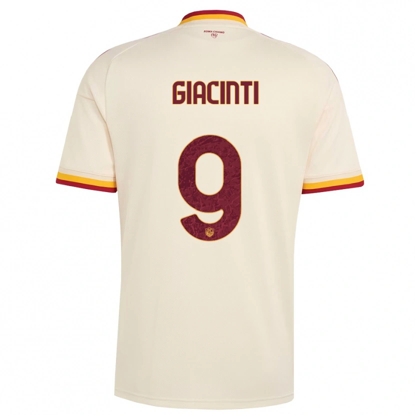 Danxen Kinderen Valentina Giacinti #9 Champagne Rood Geel Uitshirt Uittenue 2026/27 T-Shirt België
