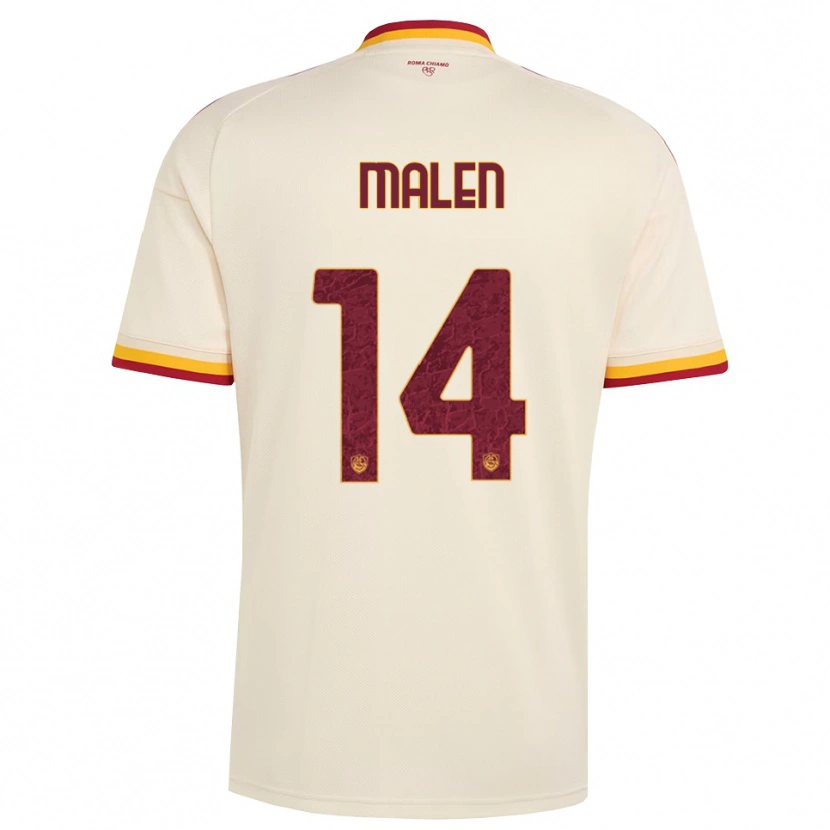 Danxen Kinderen Donyell Malen #14 Champagne Rood Geel Uitshirt Uittenue 2026/27 T-Shirt België