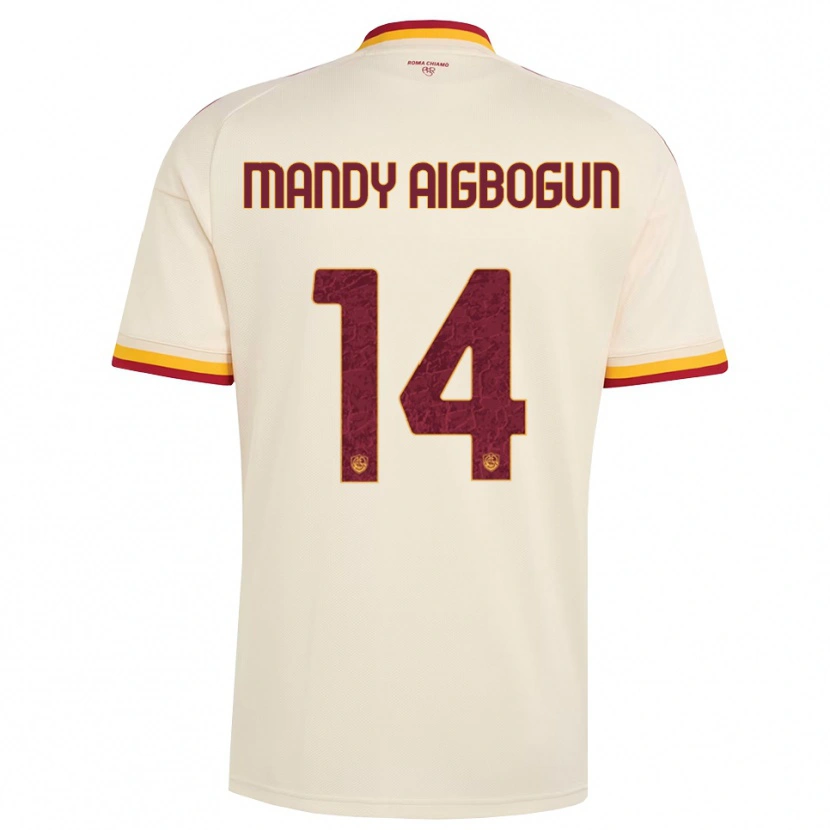 Danxen Kinderen Eseosa Mandy Aigbogun #14 Champagne Rood Geel Uitshirt Uittenue 2026/27 T-Shirt België