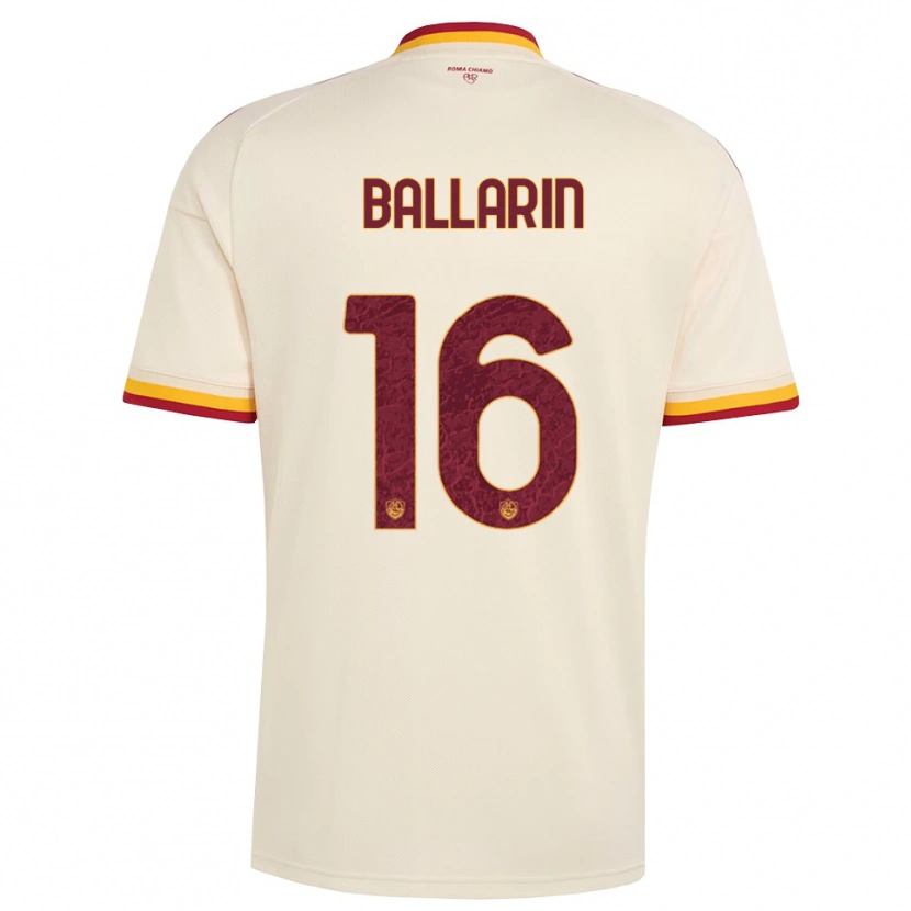Danxen Kinderen Francesco Ballarin #16 Champagne Rood Geel Uitshirt Uittenue 2026/27 T-Shirt België