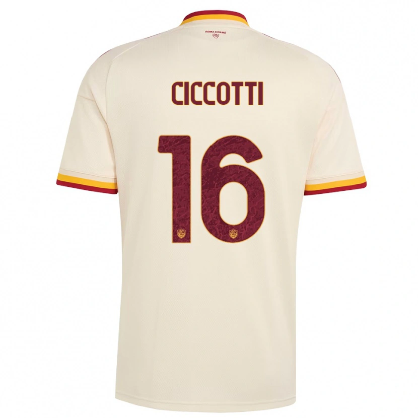 Danxen Kinderen Claudia Ciccotti #16 Champagne Rood Geel Uitshirt Uittenue 2026/27 T-Shirt België