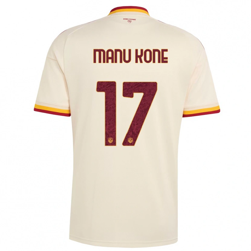 Danxen Kinderen Manu Koné #17 Champagne Rood Geel Uitshirt Uittenue 2026/27 T-Shirt België