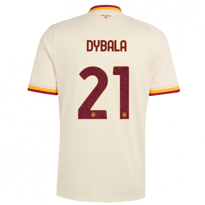 Danxen Kinderen Paulo Dybala #21 Champagne Rood Geel Uitshirt Uittenue 2026/27 T-Shirt België