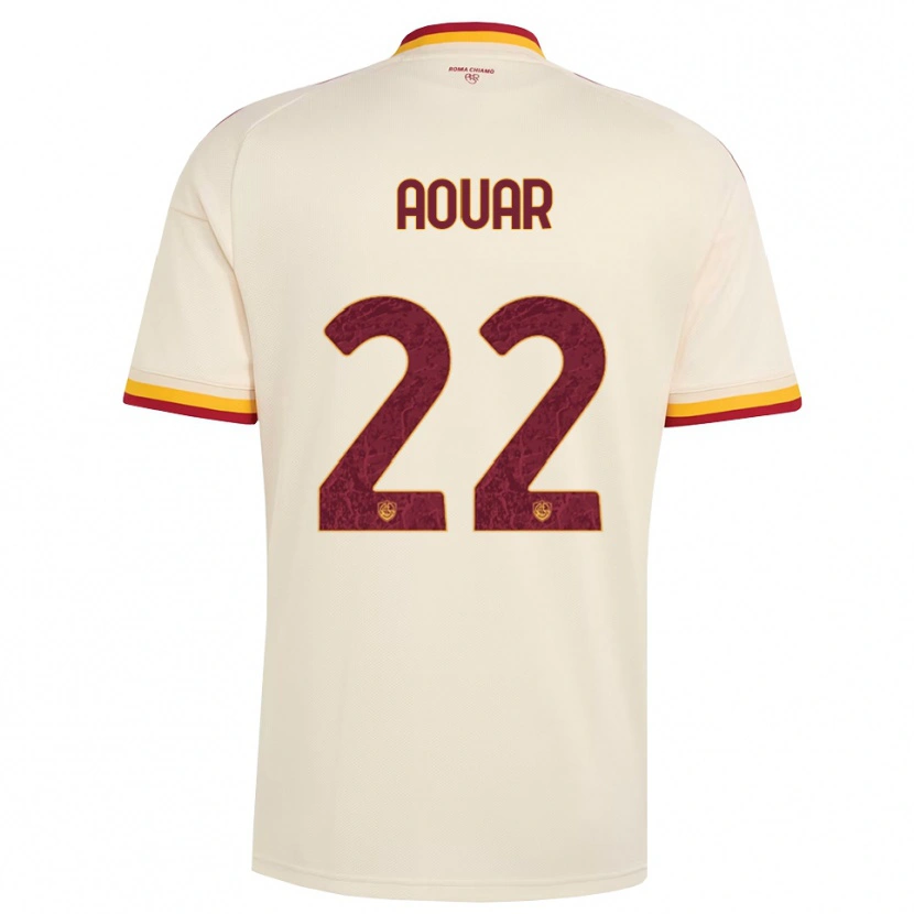 Danxen Kinderen Houssem Aouar #22 Champagne Rood Geel Uitshirt Uittenue 2026/27 T-Shirt België