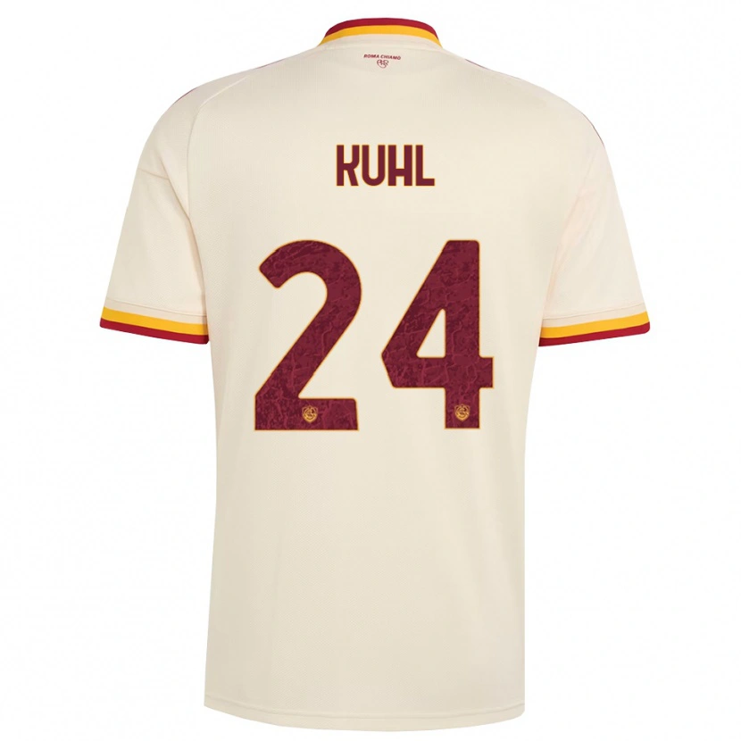 Danxen Kinderen Kathrine Møller Kühl #24 Champagne Rood Geel Uitshirt Uittenue 2026/27 T-Shirt België