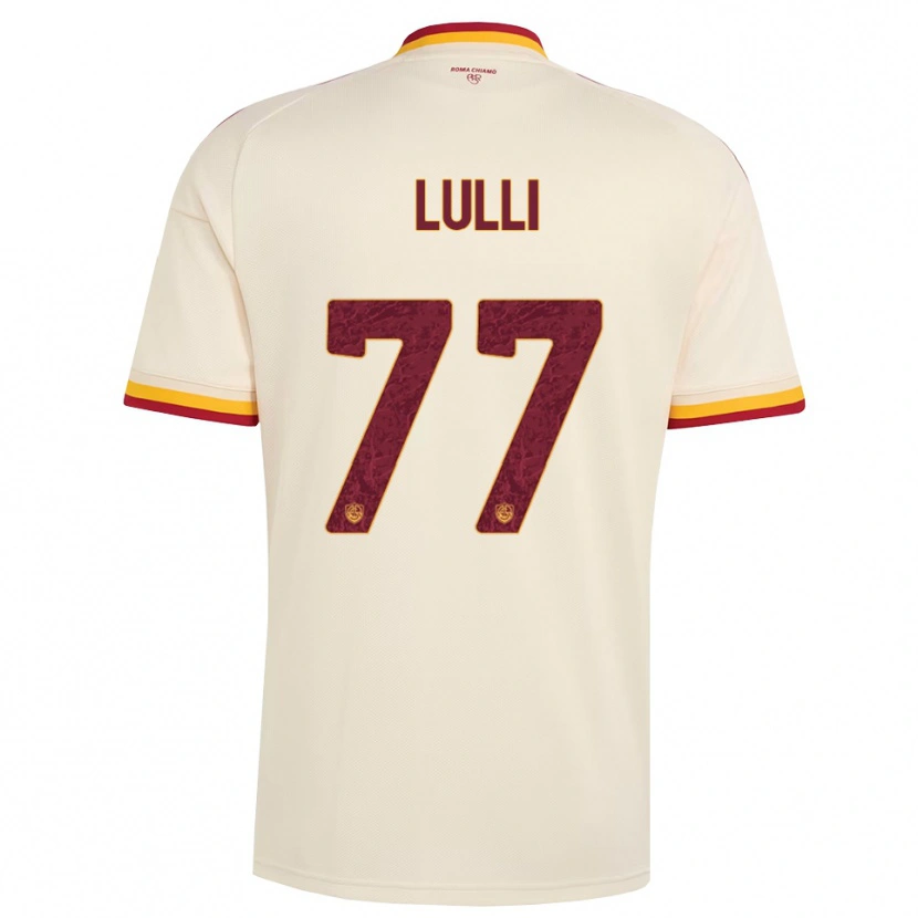 Danxen Kinderen Emanuele Lulli #77 Champagne Rood Geel Uitshirt Uittenue 2026/27 T-Shirt België