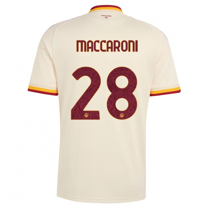 Danxen Kinderen Valerio Maccaroni #28 Champagne Rood Geel Uitshirt Uittenue 2026/27 T-Shirt België