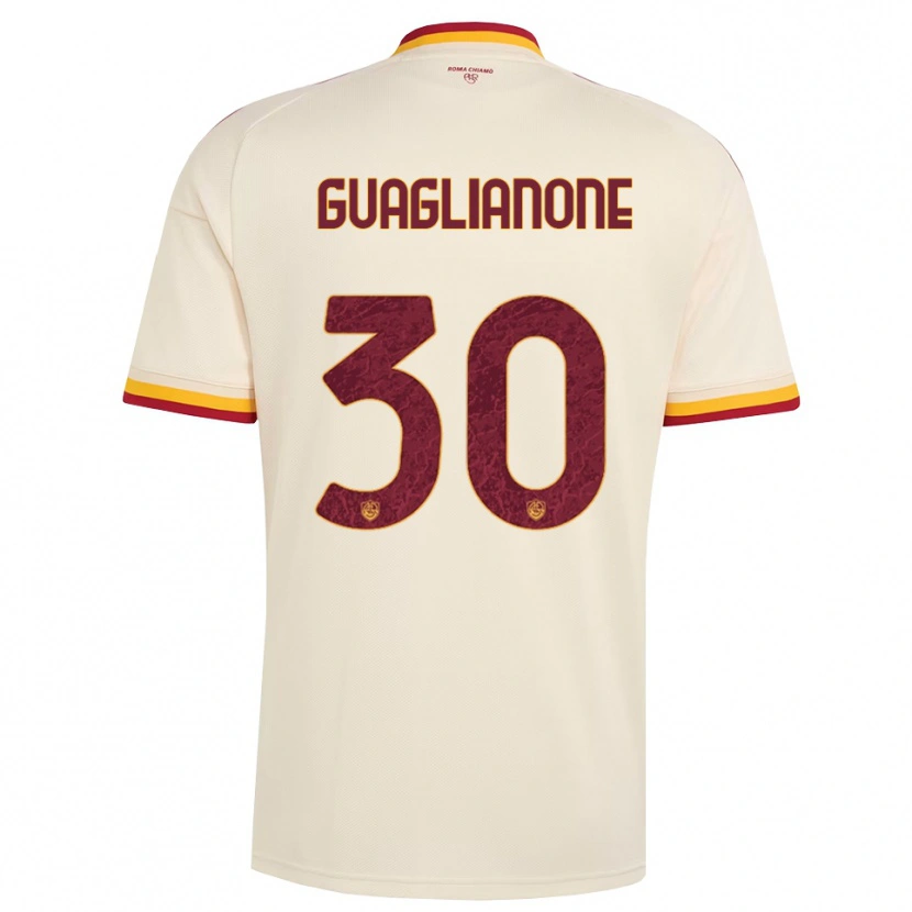 Danxen Kinderen Mattia Guaglianone #30 Champagne Rood Geel Uitshirt Uittenue 2026/27 T-Shirt België