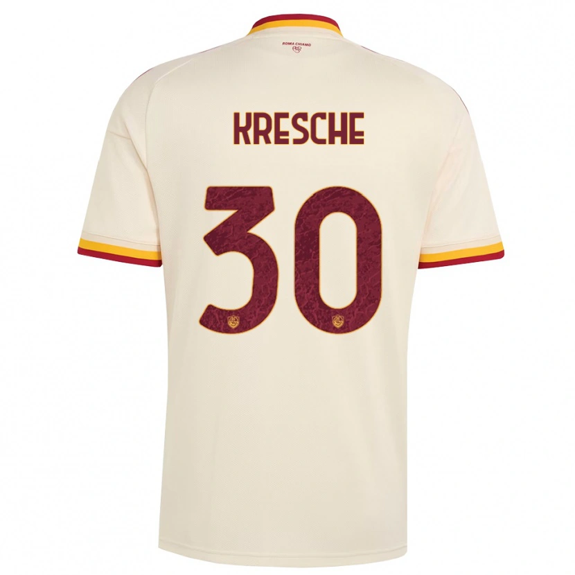 Danxen Kinderen Isabella Kresche #30 Champagne Rood Geel Uitshirt Uittenue 2026/27 T-Shirt België