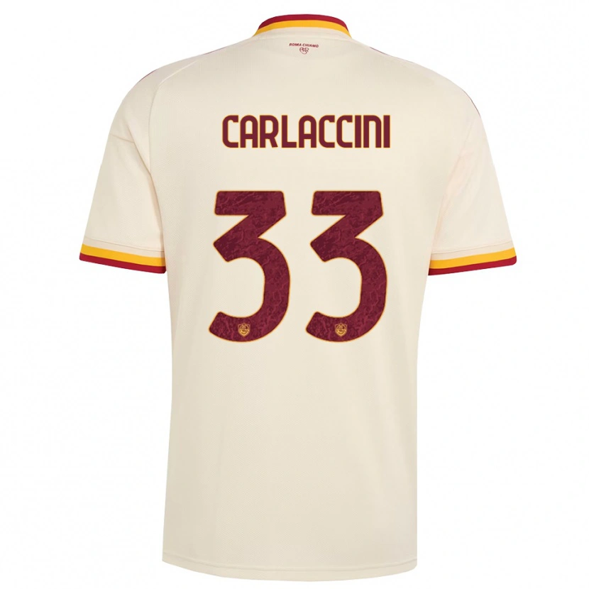 Danxen Kinderen Samuele Carlaccini #33 Champagne Rood Geel Uitshirt Uittenue 2026/27 T-Shirt België