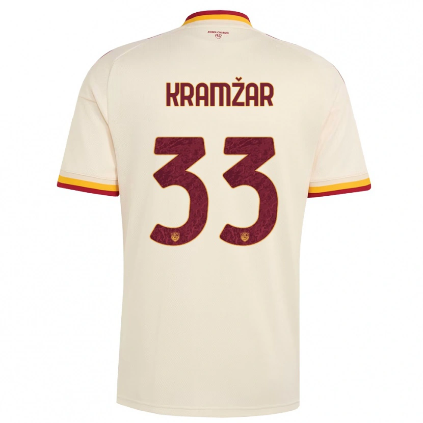 Danxen Kinderen Zara Kramžar #33 Champagne Rood Geel Uitshirt Uittenue 2026/27 T-Shirt België