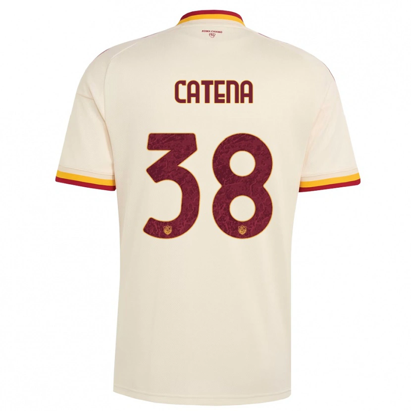 Danxen Kinderen Giada Catena #38 Champagne Rood Geel Uitshirt Uittenue 2026/27 T-Shirt België