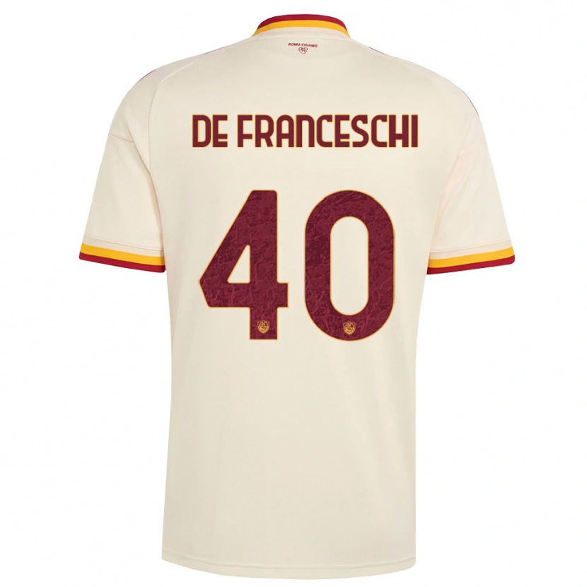 Danxen Kinderen Leonardo De Franceschi #40 Champagne Rood Geel Uitshirt Uittenue 2026/27 T-Shirt België