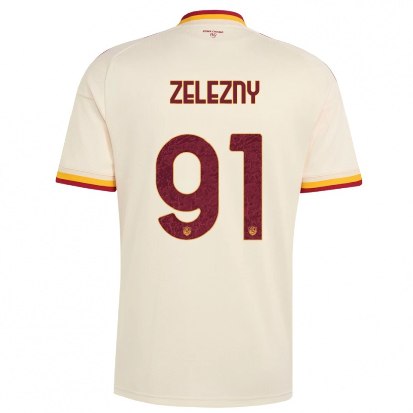 Danxen Kinderen Radoslaw Zelezny #91 Champagne Rood Geel Uitshirt Uittenue 2026/27 T-Shirt België