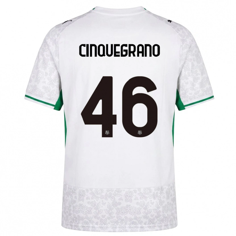 Danxen Kinderen Simone Cinquegrano #46 Wit Zwart Groen Uitshirt Uittenue 2026/27 T-Shirt België