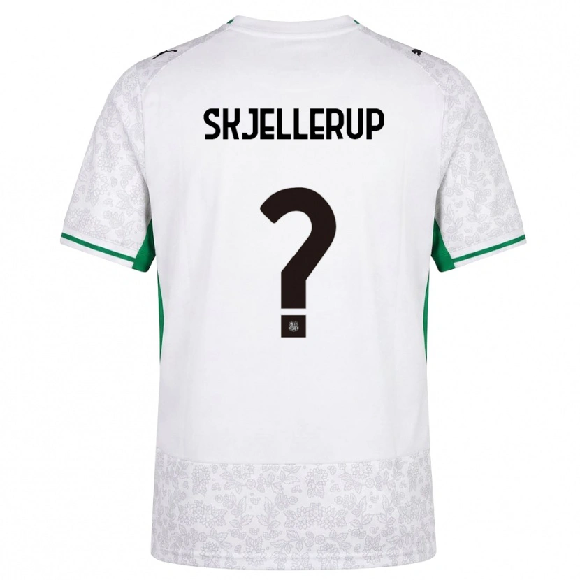 Danxen Kinderen Laurs Skjellerup #0 Wit Zwart Groen Uitshirt Uittenue 2026/27 T-Shirt België
