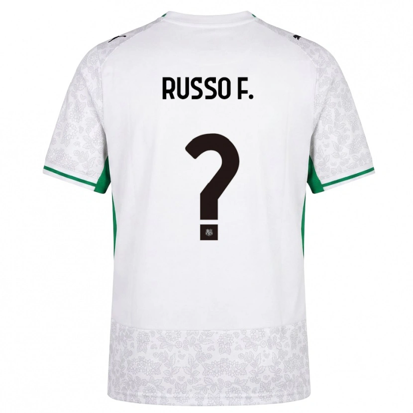 Danxen Kinderen Flavio Russo #0 Wit Zwart Groen Uitshirt Uittenue 2026/27 T-Shirt België
