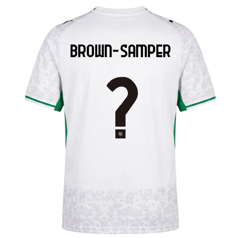 Danxen Kinderen Isaac Brown-Samper #0 Wit Zwart Groen Uitshirt Uittenue 2026/27 T-Shirt België