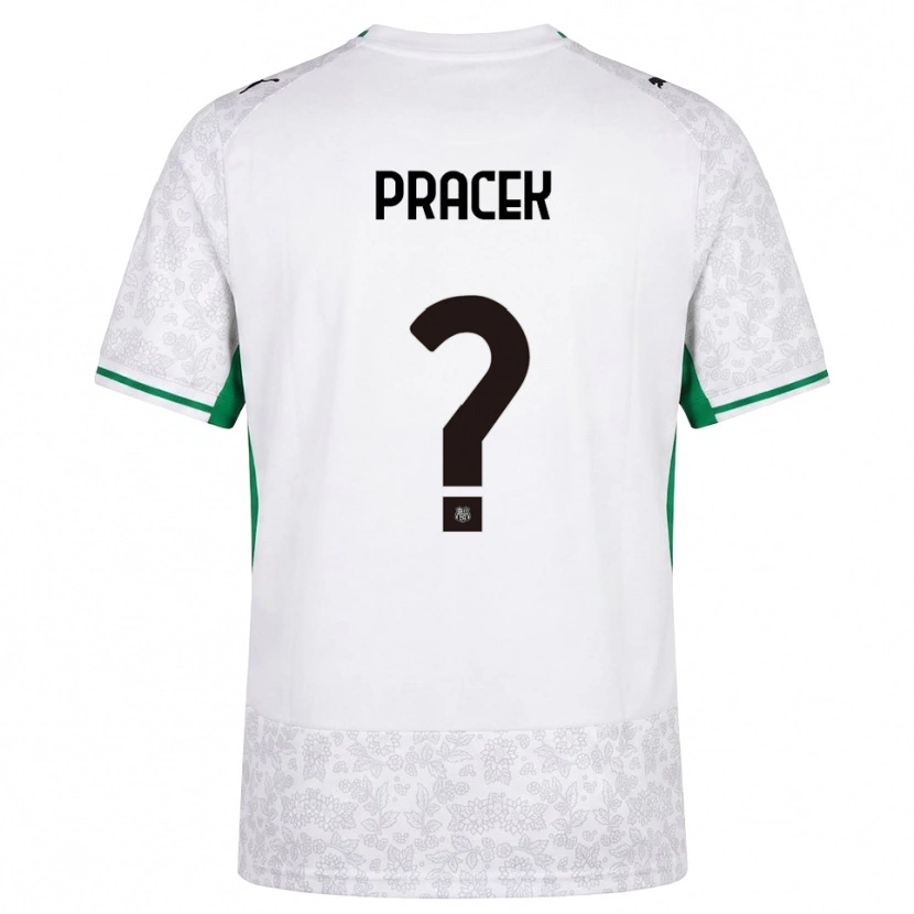 Danxen Kinderen Lorenzo Pracek #0 Wit Zwart Groen Uitshirt Uittenue 2026/27 T-Shirt België