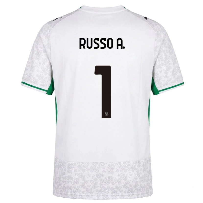 Danxen Kinderen Alessandro Russo #1 Wit Zwart Groen Uitshirt Uittenue 2026/27 T-Shirt België