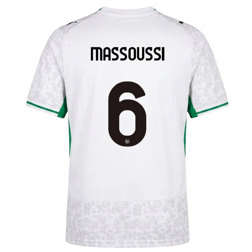 Danxen Kinderen Zaid Massoussi #6 Wit Zwart Groen Uitshirt Uittenue 2026/27 T-Shirt België