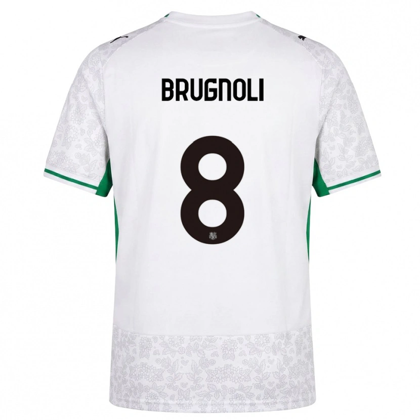 Danxen Kinderen Giuseppe Brugnoli #8 Wit Zwart Groen Uitshirt Uittenue 2026/27 T-Shirt België