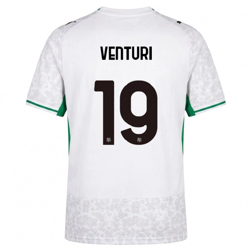 Danxen Kinderen Luca Venturi #19 Wit Zwart Groen Uitshirt Uittenue 2026/27 T-Shirt België