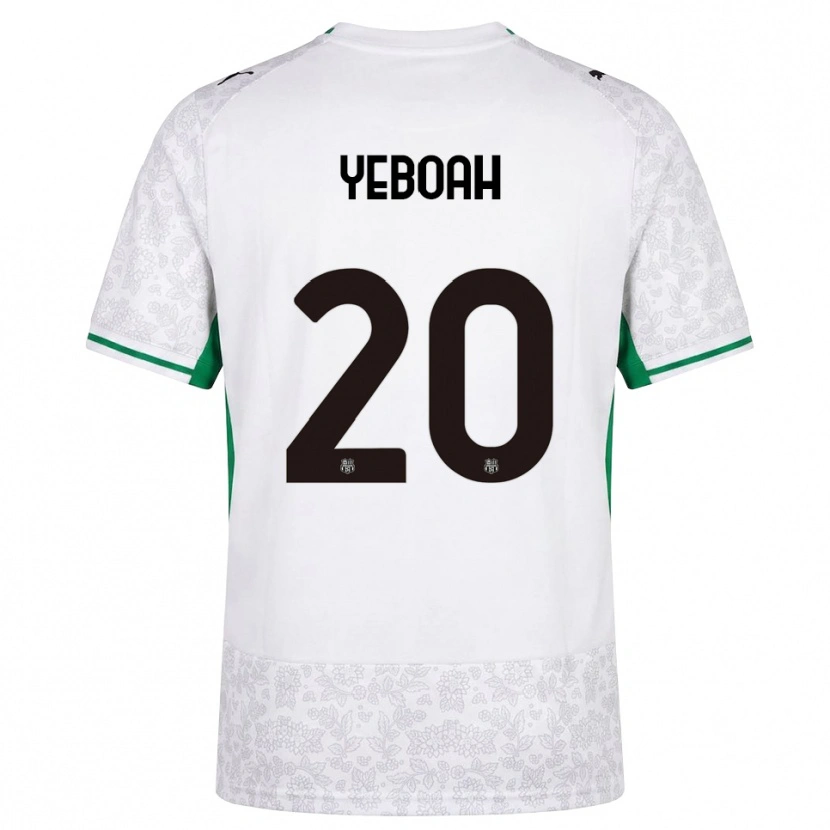 Danxen Kinderen Daniel Yeboah #20 Wit Zwart Groen Uitshirt Uittenue 2026/27 T-Shirt België