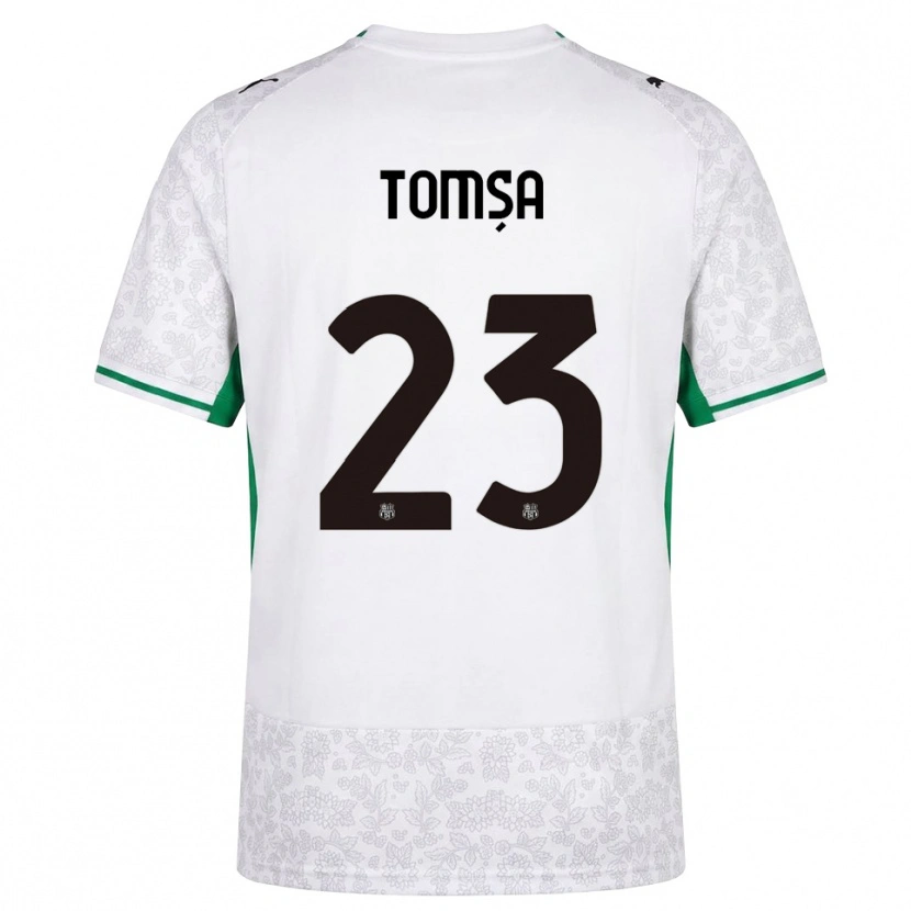 Danxen Kinderen Troy Tomșa #23 Wit Zwart Groen Uitshirt Uittenue 2026/27 T-Shirt België
