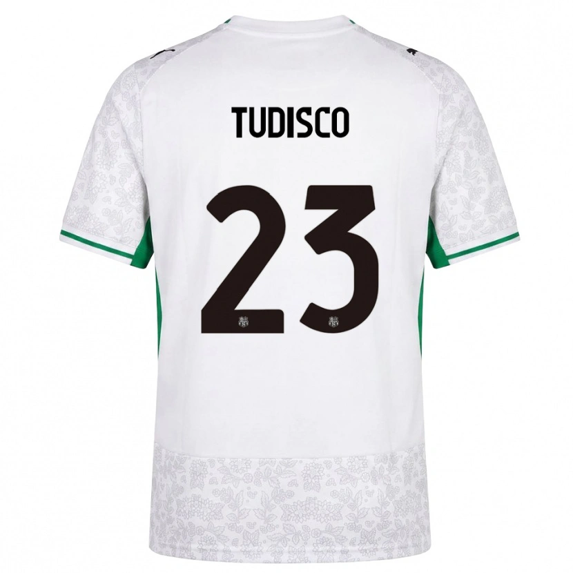 Danxen Kinderen Giorgia Tudisco #23 Wit Zwart Groen Uitshirt Uittenue 2026/27 T-Shirt België