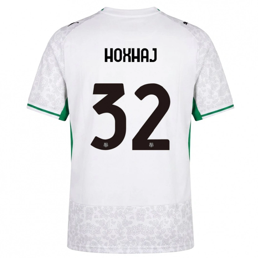 Danxen Kinderen Kristina Hoxhaj #32 Wit Zwart Groen Uitshirt Uittenue 2026/27 T-Shirt België