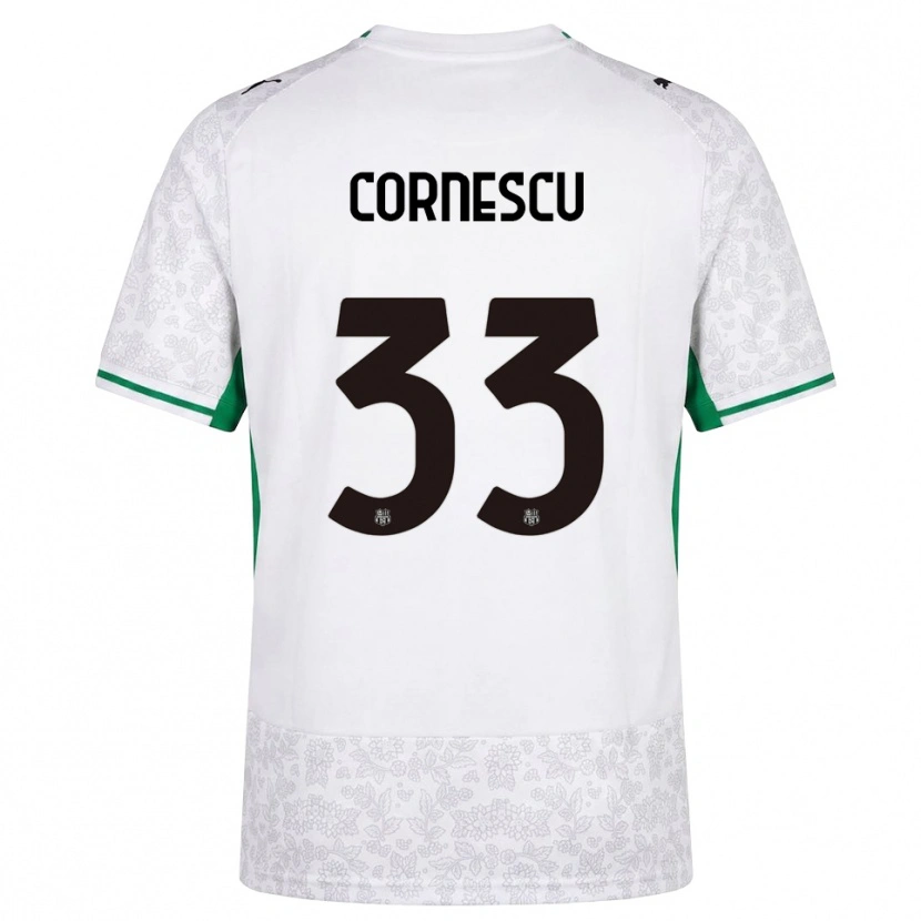 Danxen Kinderen Iustin Cornescu #33 Wit Zwart Groen Uitshirt Uittenue 2026/27 T-Shirt België