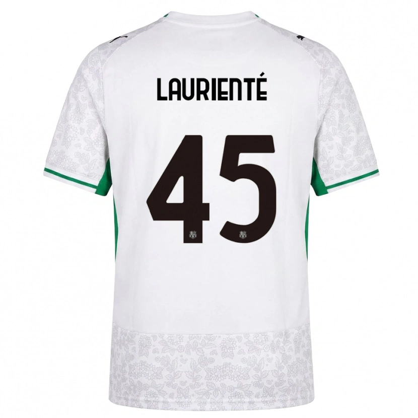 Danxen Kinderen Armand Laurienté #45 Wit Zwart Groen Uitshirt Uittenue 2026/27 T-Shirt België