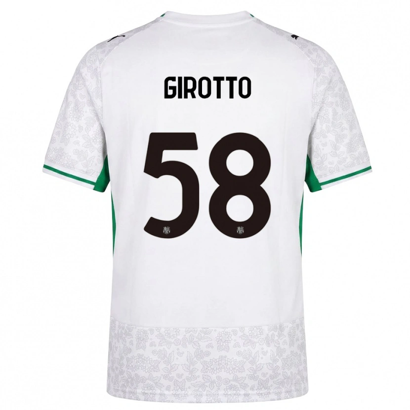 Danxen Kinderen Emma Girotto #58 Wit Zwart Groen Uitshirt Uittenue 2026/27 T-Shirt België