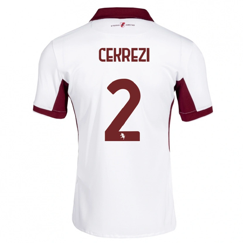 Danxen Kinderen Lucas Cekrezi #2 Bordeauxrood Wit Rood Uitshirt Uittenue 2026/27 T-Shirt België