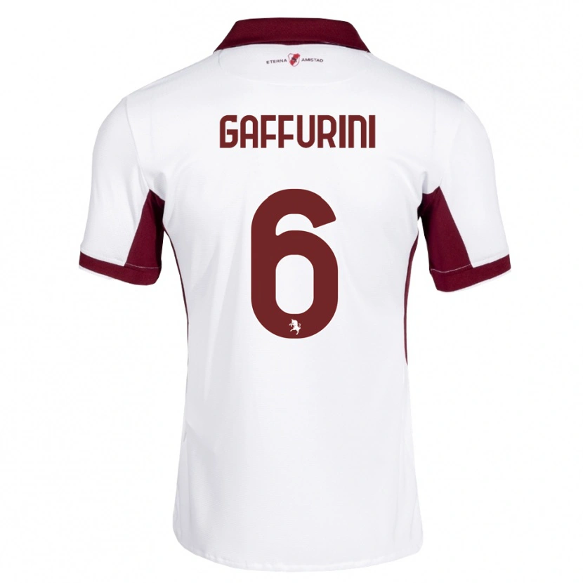 Danxen Kinderen Davide Gaffurini #6 Bordeauxrood Wit Rood Uitshirt Uittenue 2026/27 T-Shirt België