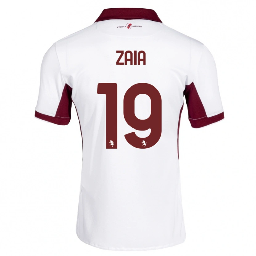 Danxen Kinderen Edoardo Zaia #19 Bordeauxrood Wit Rood Uitshirt Uittenue 2026/27 T-Shirt België