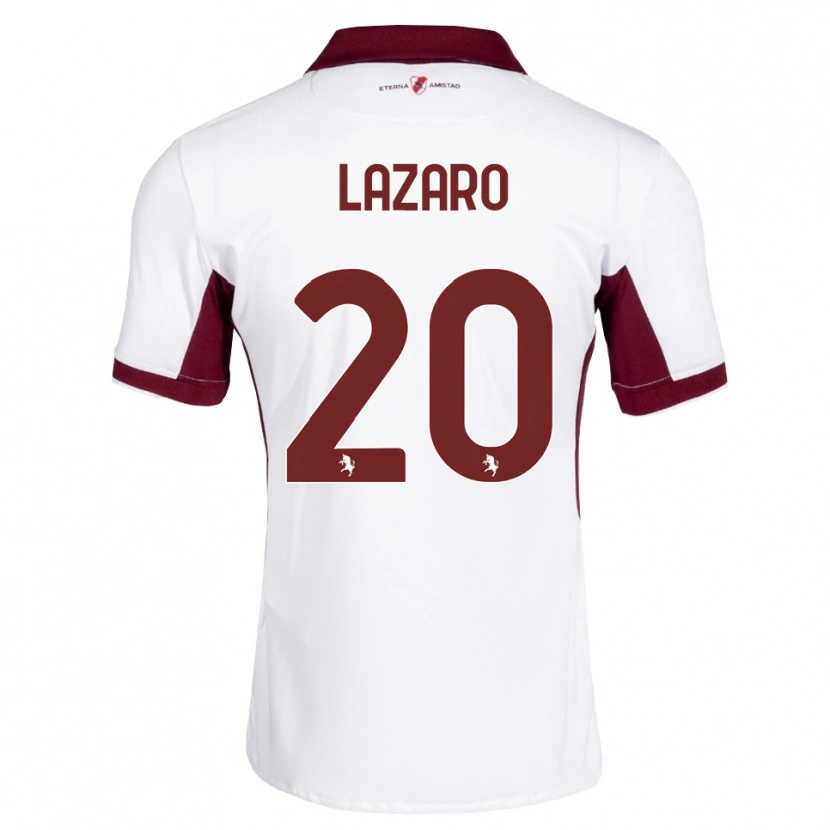 Danxen Kinderen Valentino Lazaro #20 Bordeauxrood Wit Rood Uitshirt Uittenue 2026/27 T-Shirt België