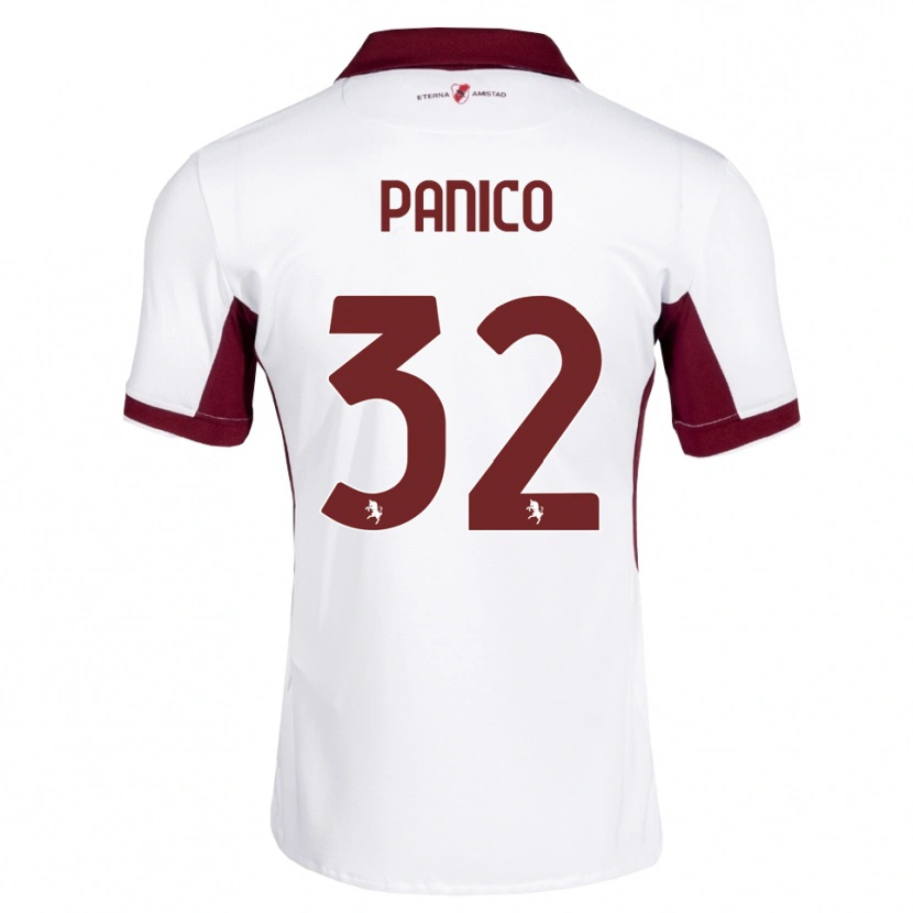 Danxen Kinderen Patrizia Panico #32 Bordeauxrood Wit Rood Uitshirt Uittenue 2026/27 T-Shirt België