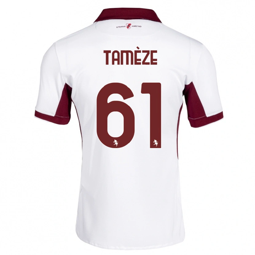 Danxen Kinderen Adrien Tamèze #61 Bordeauxrood Wit Rood Uitshirt Uittenue 2026/27 T-Shirt België