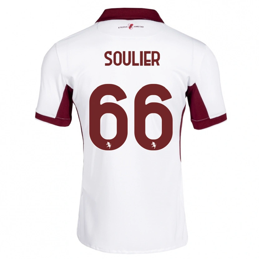Danxen Kinderen Evan Soulier #66 Bordeauxrood Wit Rood Uitshirt Uittenue 2026/27 T-Shirt België