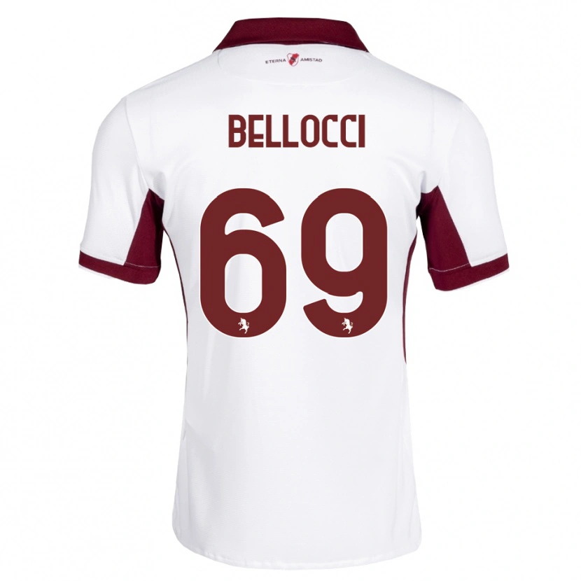 Danxen Kinderen Andrea Bellocci #69 Bordeauxrood Wit Rood Uitshirt Uittenue 2026/27 T-Shirt België