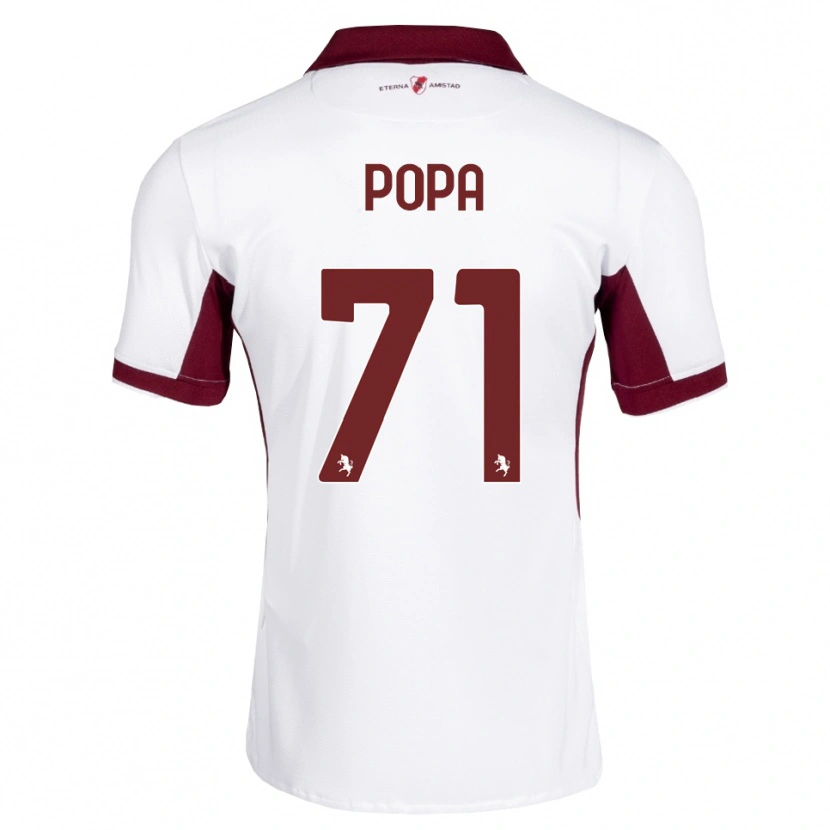 Danxen Kinderen Mihai Popa #71 Bordeauxrood Wit Rood Uitshirt Uittenue 2026/27 T-Shirt België