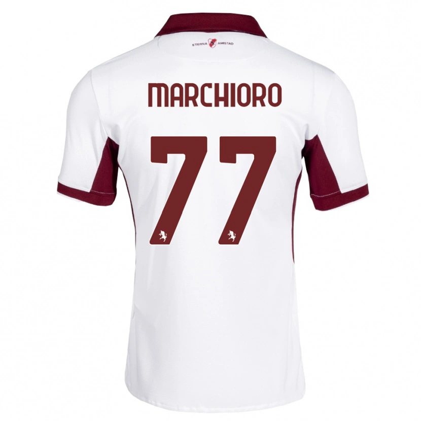 Danxen Kinderen Raffaele Marchioro #77 Bordeauxrood Wit Rood Uitshirt Uittenue 2026/27 T-Shirt België