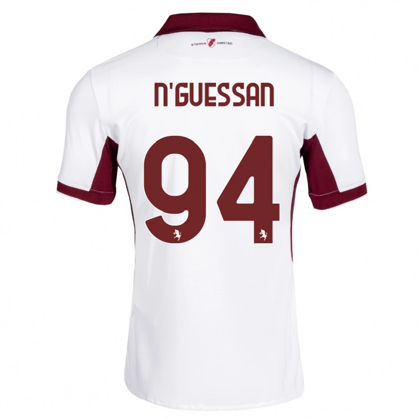 Danxen Kinderen Ange Caumenan N'guessan #94 Bordeauxrood Wit Rood Uitshirt Uittenue 2026/27 T-Shirt België